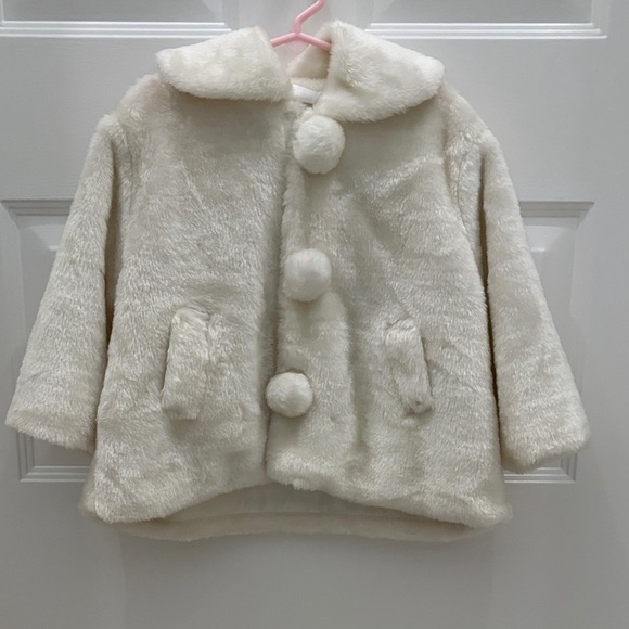 Zara Other - LA Sun Faux Fur Pom-Pom Coat for Kids. Size 4